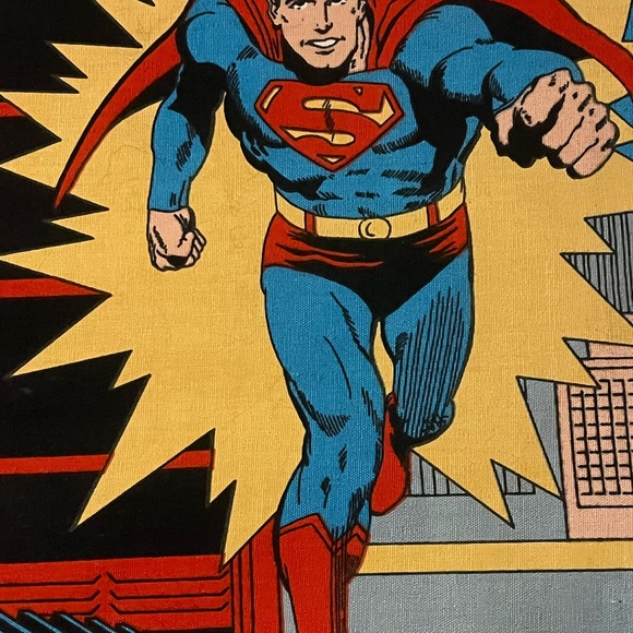 DC Comics Wall Decor 975 Rare Vintage Superman Dc Fabric Wall